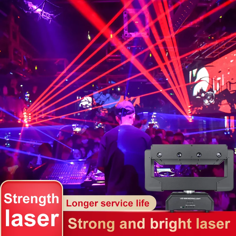 

LED Moving Head Light Laser Projector Disco Light DMX512 Laser Light Strobe Wash Light Beam Laser Lamp For Stage Club Christmas