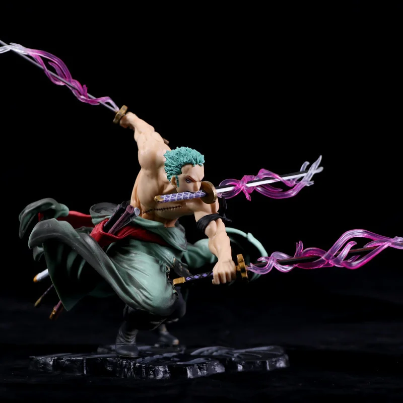 

24cm Anime One Piece Figure Warriors Alliance Roronoa Zoro Straw Hat Classic Battle Action Figures Sauron Figurine Model Toys