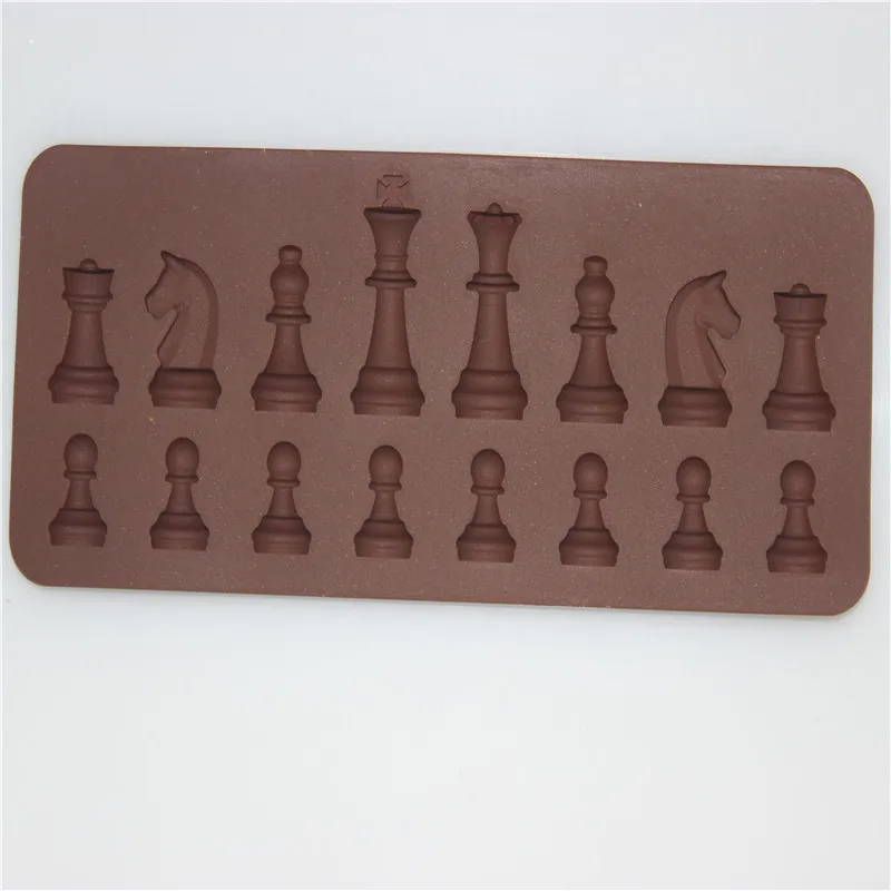 

3D International Chess Form Pastry Chocolate Sugar Soap Fondant Kitchen Baking Cake Decorating Tools Silicone Molds Cube Tray