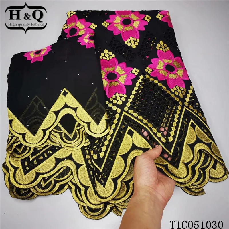 

H&Q swiss voile lace in switzerland soft cotton fabric with stone for sewing african lace fabric 2021 nigerian dresses for woman