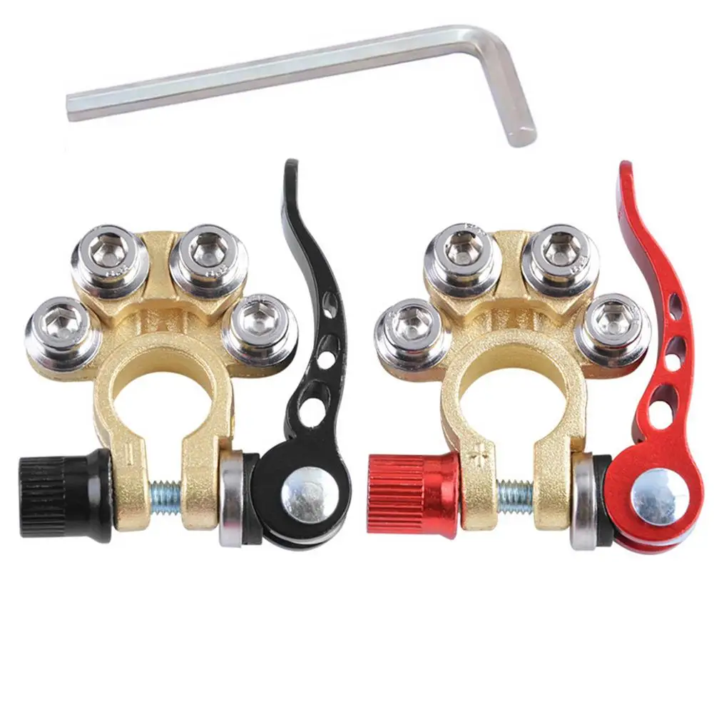 

2PCS Quick Disconnect Car Battery Main Cable Terminal Closure Connector Suitable For 12V 6V 24V Marine Tractor Truck