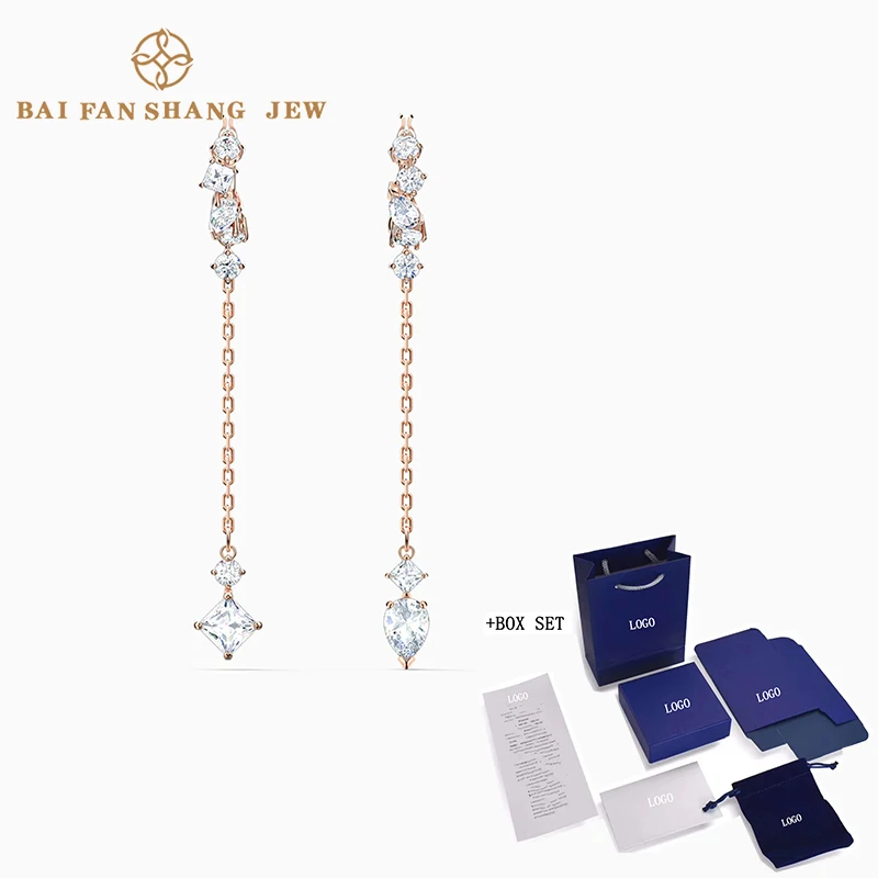 

2020 Fashion Jewelry SWA New ATTRACT Pierced Earrings Elegant and Irregularly Decorated Crystal Women's High-end Jewelry Gifts