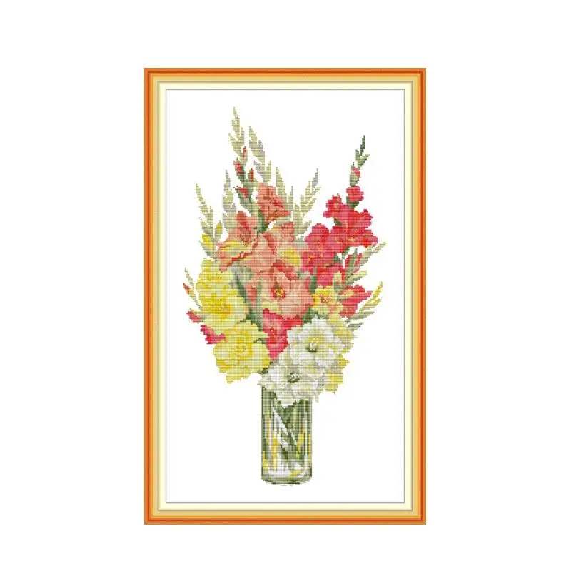 Набор для вышивки крестом Gladiolus aida 14ct 11ct печать на холсте вышивка сделай сам