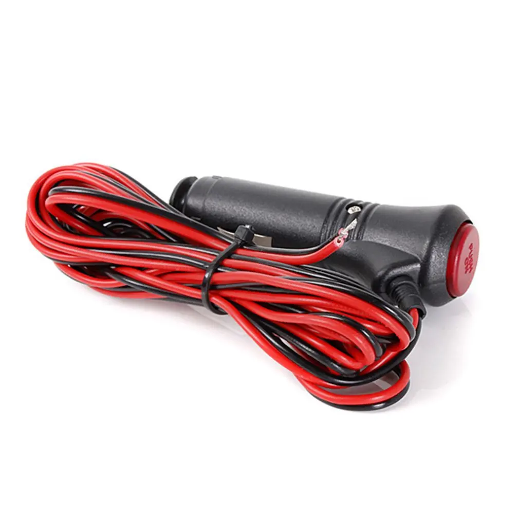 12V/24V Car Styling Cigarette Lighter Plug With Switch Light Red Power Cord 1M Automobiles Belt Multifunctional Wire | Автомобили и