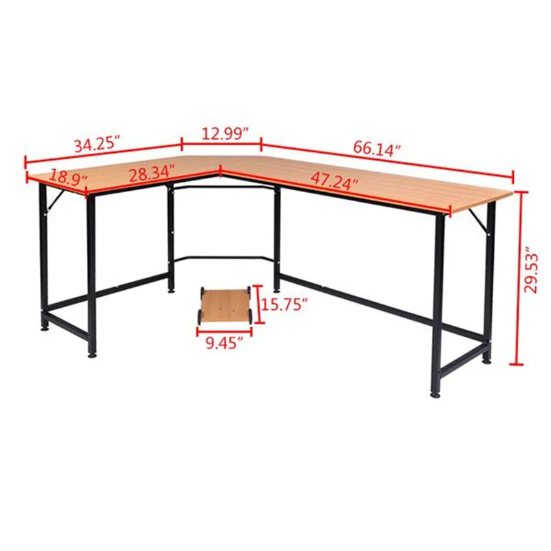 Коврик для компьютерного стола L-образный Настольный компьютер ноутбука