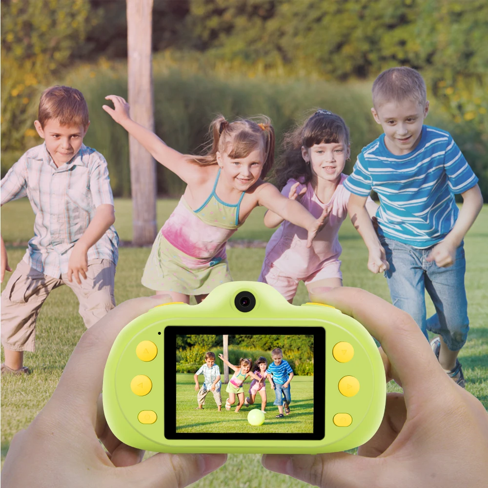 12MP 1080P HD детская камера, мини цифровая камера, 2,4 дюймов ЖК-экран, двойные линзы с фото-видео, MP3 режимы игры, детские игрушки