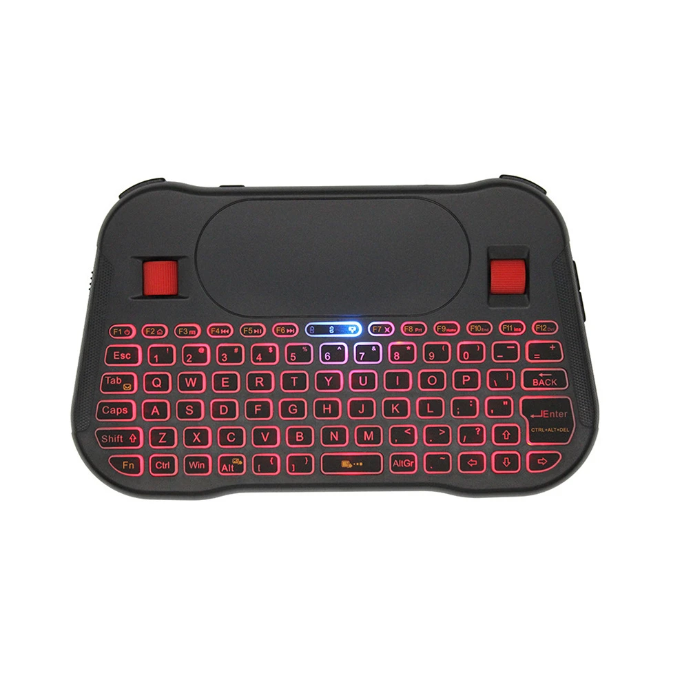 

SeenDa 2,4 г мини Беспроводной клавиатура 7 Цвет Подсветка клавиатуры сенсорная панель для ноутбука Smart TV Беспроводной клавиатура с большими сен...