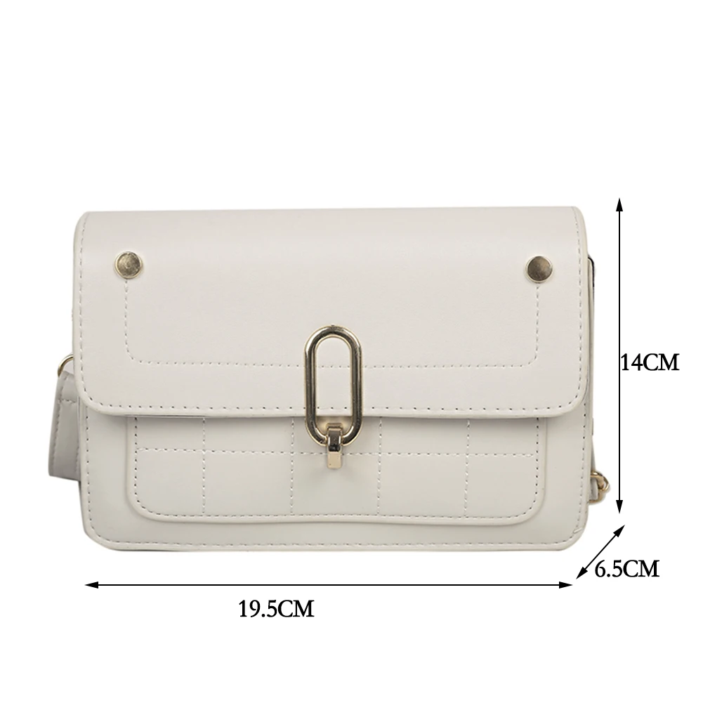 

Fashion Women Lattice Pattern Shoulder Crossbody Bags PU Leather Solid Color Messenger Bag Casual Ladies Flap Purse Handbags New