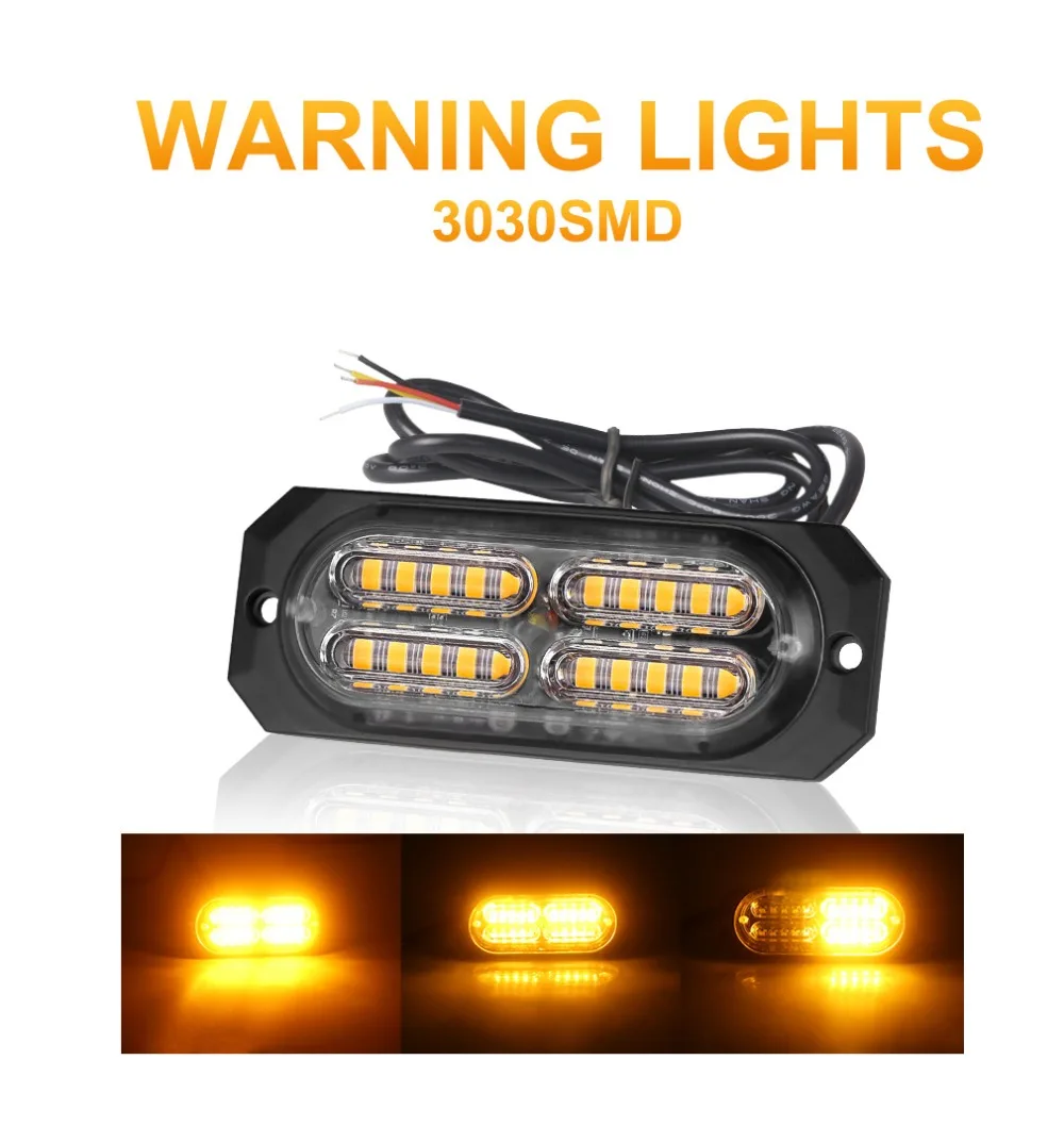 Nlpearl автомобильный светильник сборка 12V 24V мерцающий светильник светодиодный аварийный светильник для автомобилей Грузовик боковой Strobe Предупреждение мигающий светильник белого цвета
