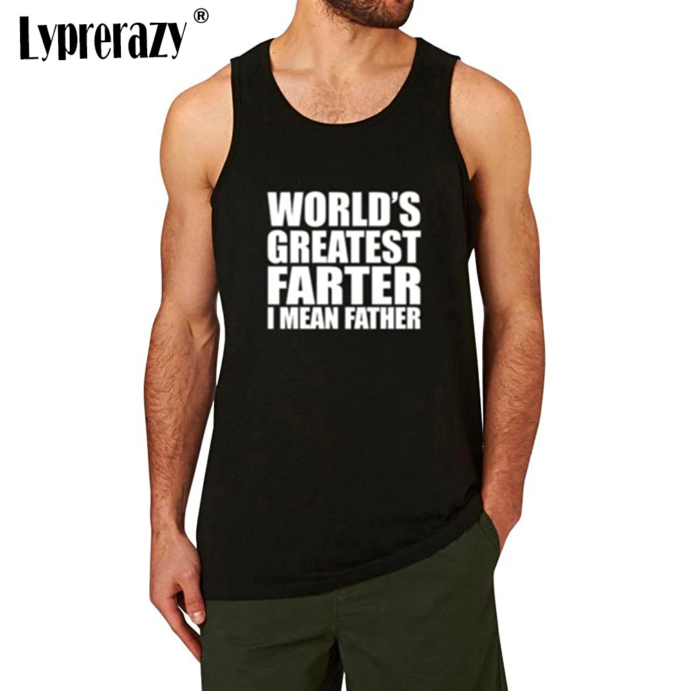 

Майка Lyprerazy мужская летняя хлопковая, топ для фитнеса и тренировок с надписью «I Mean Father»
