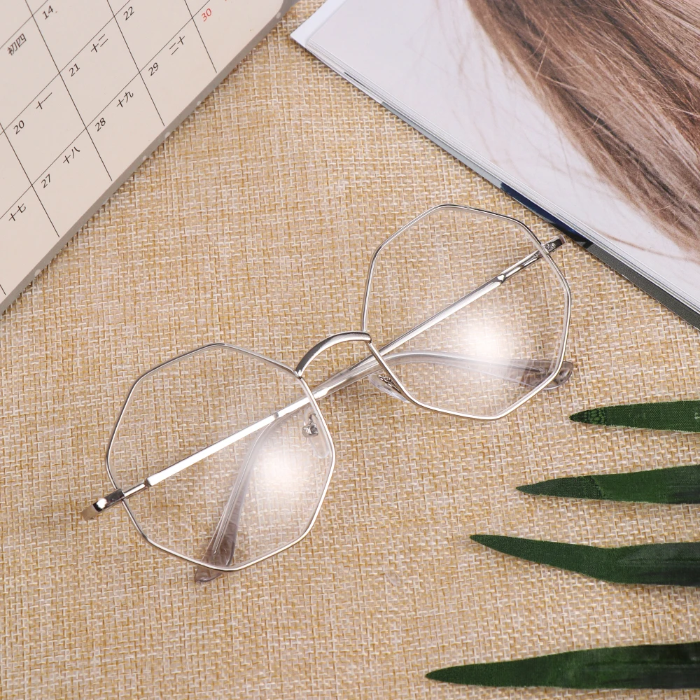Модные металлические винтажные очки для близорукости с полигоном мужчин и