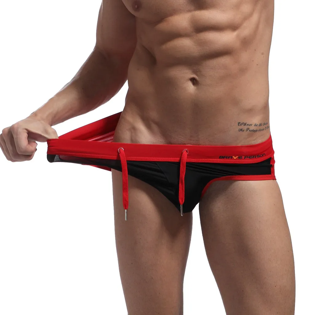 Men's New Summer Fashion Flat-Corner Beach Sports Swimming Trousers Shorts Men купальник с шортами Swimsuit | Спорт и