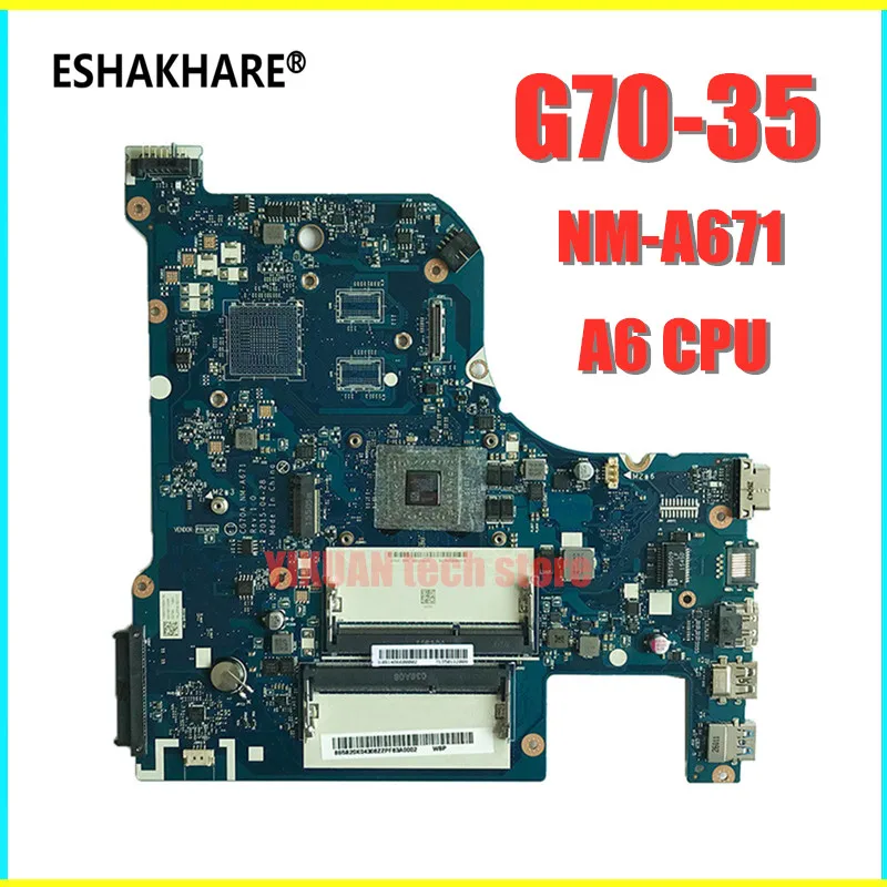ESHAKHARE/бесплатная доставка Новинка! CG70A NM A671 материнская плата для Lenovo G70 35 (для AMD A6