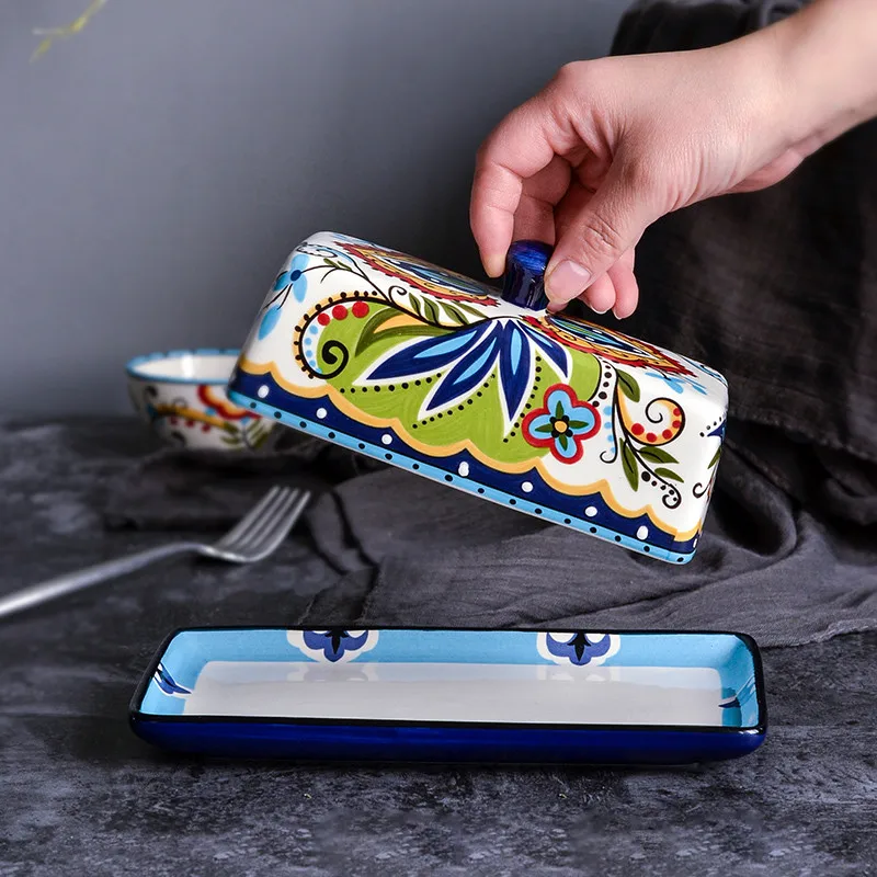 Керамическая коробка для масла европейская посуда креативная тарелка в