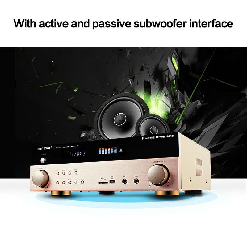 KYYSLB 750W 4-16ohm SU-180 Home High Power 5.1HIFI Bluetooth Amplifier Subwoofer Lossless Karaoke Theater | Электроника