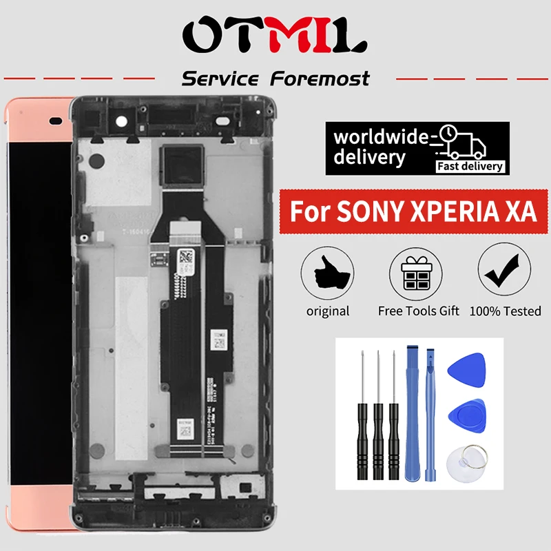 5 0 &quotОригинальный сенсорный экран + рамка для SONY Xperia XA F3111 F3112 F3113 F3115 ЖК-дисплей