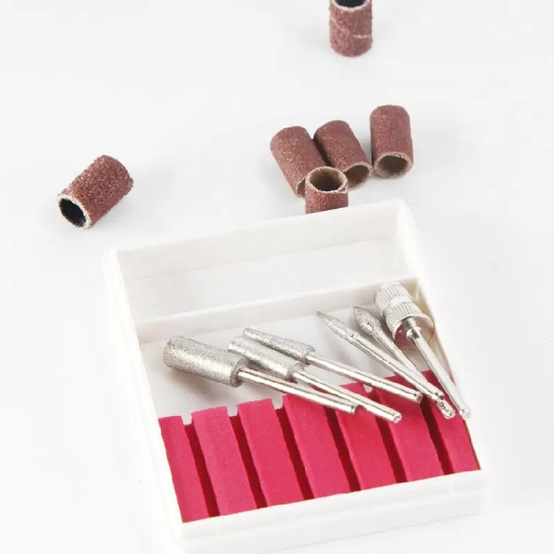 6 шт набор Электрический Фрезер для ногтей шлифовальные иглы Маникюрный