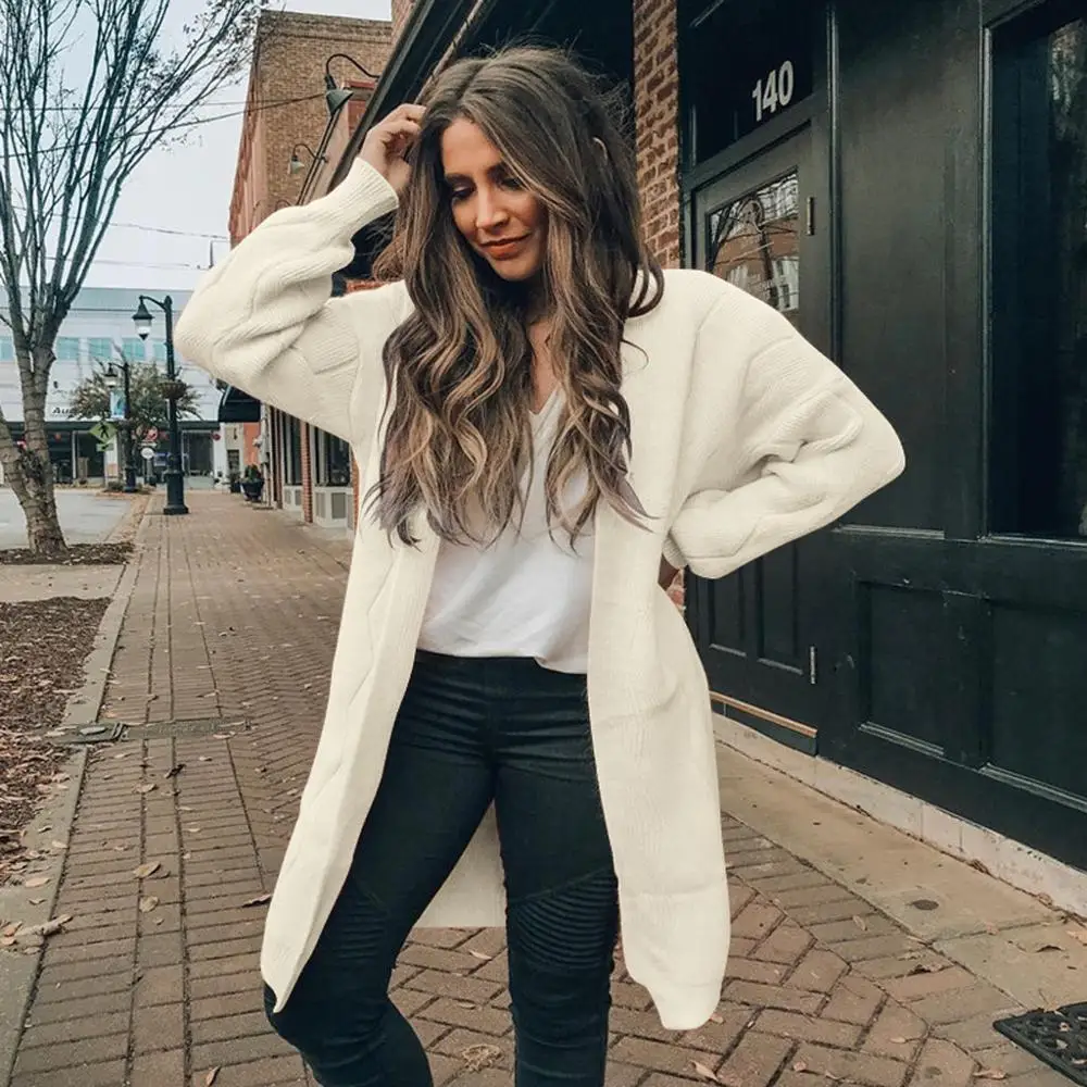 Женский кардиган бохо с рукавами-фонариками свободный свитер v-образным вырезом