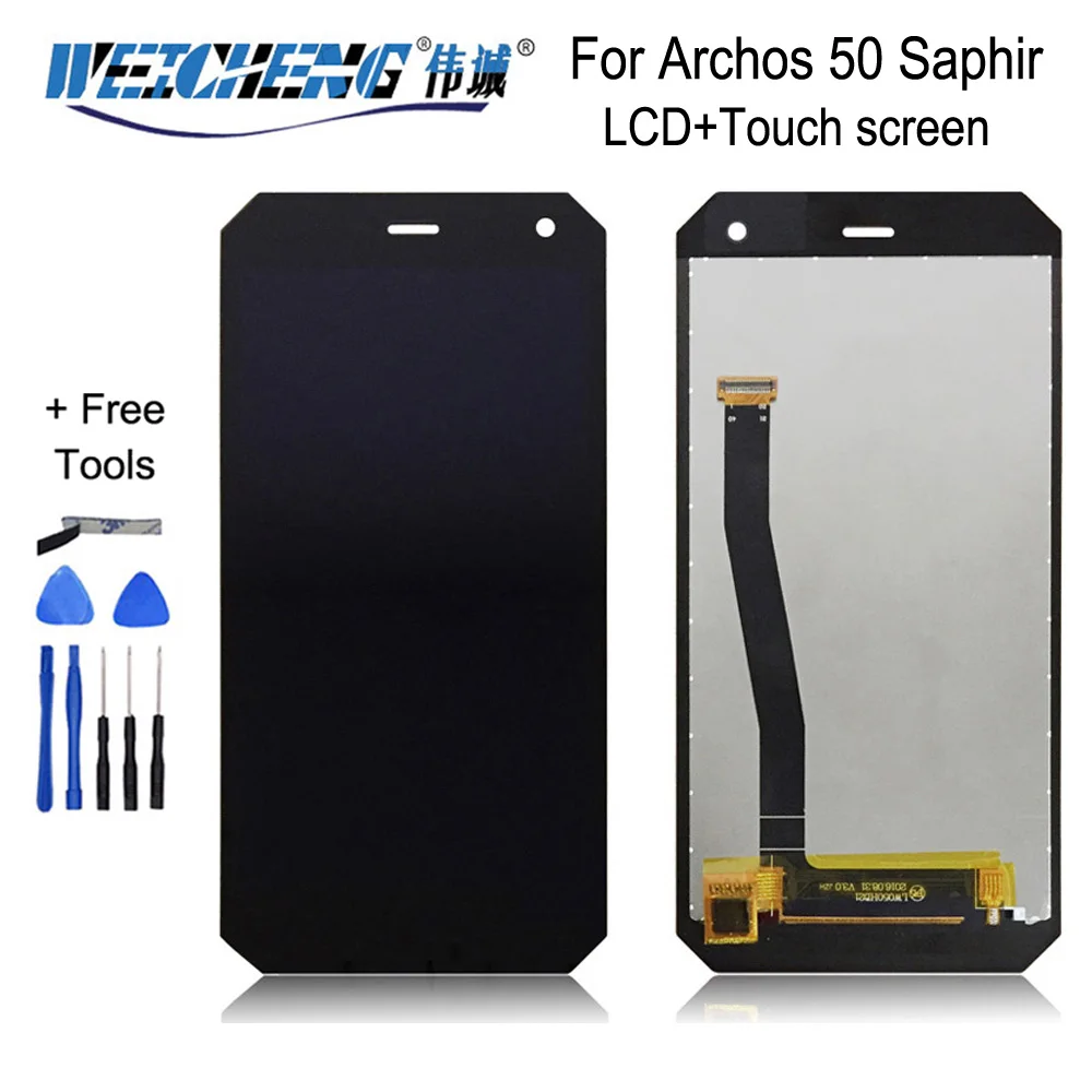 Оригинальный для Archos 50 Saphir ЖК Дисплей сенсорный Экран окрашенные запасные части
