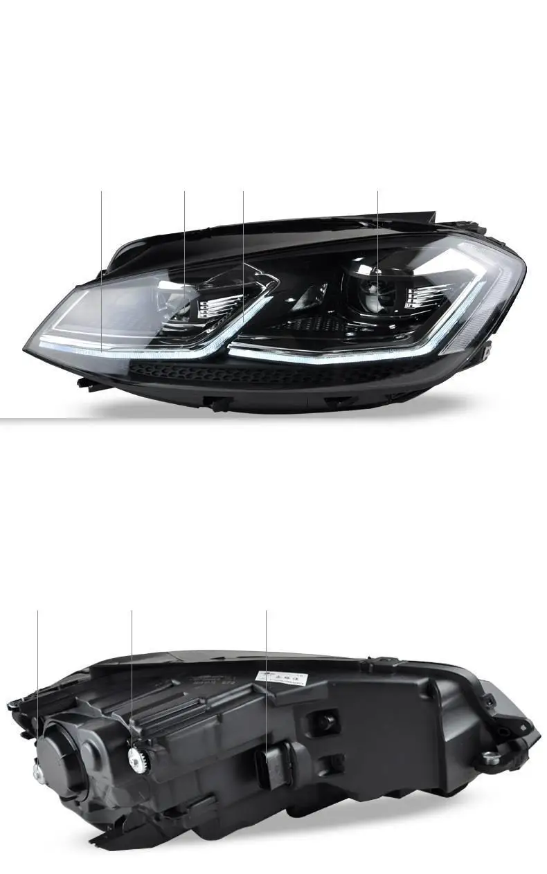 Drl Automovil Запчасти для укладки Neblineros Led Para Автомобильные фары Задние Автомобильные фары в сборе 14 15 16 17 для Volkswagen Golf 7