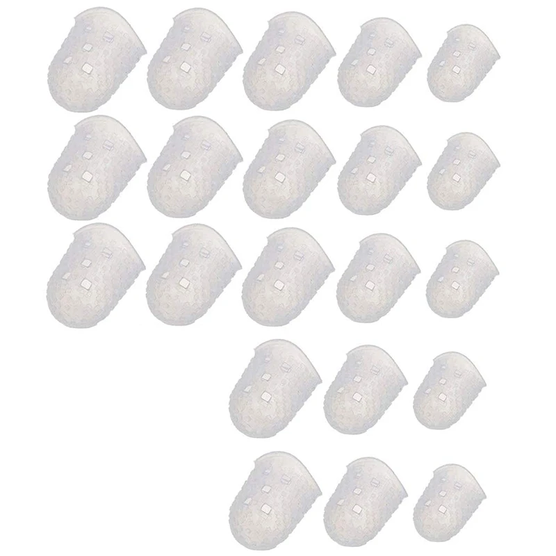 

Guitar Fingertip Protective Cover Is Suitable for Beginners to Play Ukulele Guitar, 5 Sizes 50PCS Transparent
