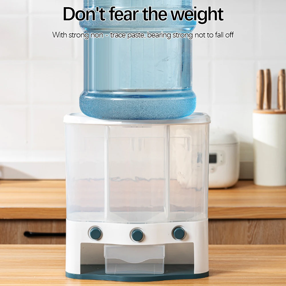 

Cereal Dispenser Plastic Clear Wall Mounted Rice Grains Dry Food Divided Container Storage Organizer For Home Kitchen Storage