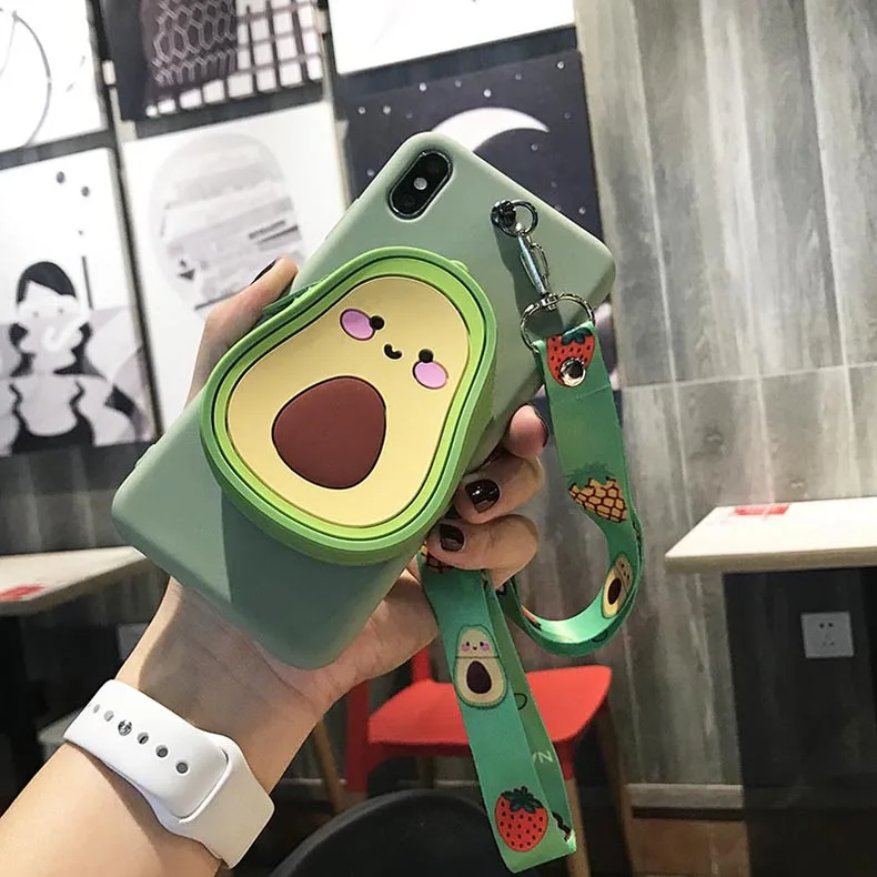 Кошелек, силиконовый чехол для телефона, для iPhone X, XR, XS, MAX, 7, 8, 6, 6S Plus, милый, 3D, стежок, мультяшная сумка для Apple, iPhone, 11 Pro, Max, роскошный