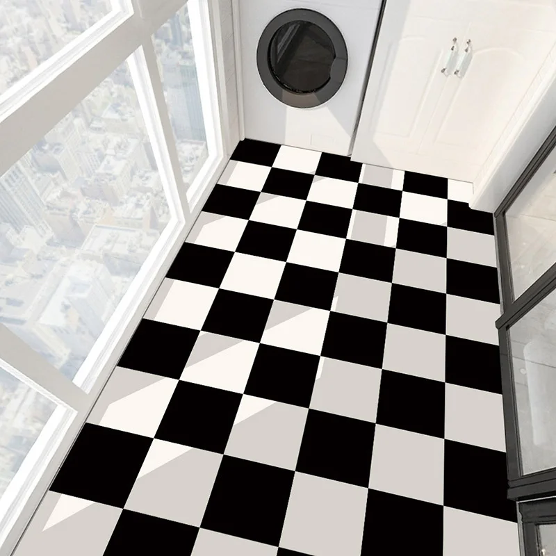 

4pcs Retro Pattern Tile Sticker PVC Twill Grain Surface Non-slip Floor Stickers for Bathroom Kitchen Home Decor Wall Decal 30x30