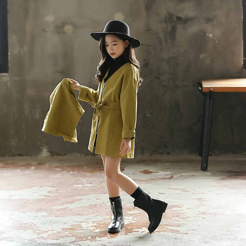 Хлопковая ветровка для больших девочек детская Весенняя верхняя одежда детское