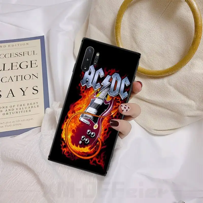 

Rock Band Ac Dc Phone Case Black TPU Soft For Samsung Galaxy A10 A20 A21 A30S A40 A50 A51 A70 A71 Note 8 9 10 Cases Cover