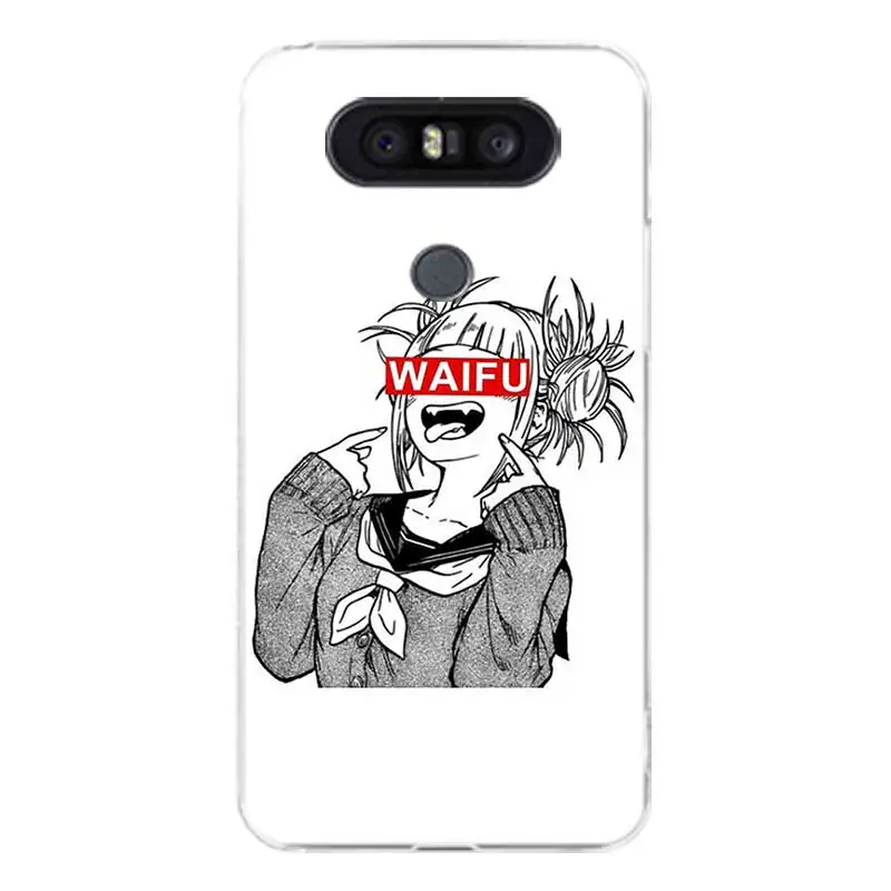 Sugoi семпай аниме Waifu чехол с крышкой и узором мягкий резиновый для LG Q8 Q7 Q6 G6 G7 G5 G4 V40