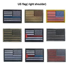 Нашивки с изображением флага США, правое плечо, военный тактический патч, декоративные нашивки, полоски, Аппликации для одежды