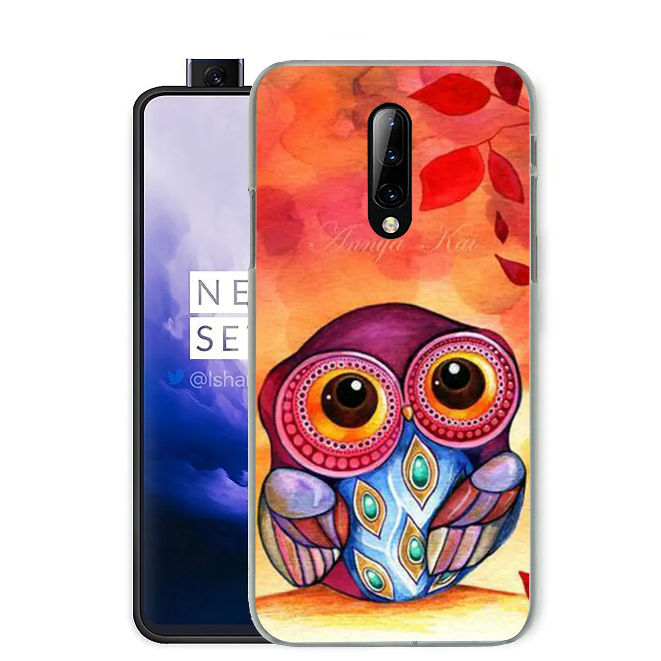 Цветной жесткий пластиковый чехол для телефона с изображением совы Oneplus 7 7T Pro 6 6T 5