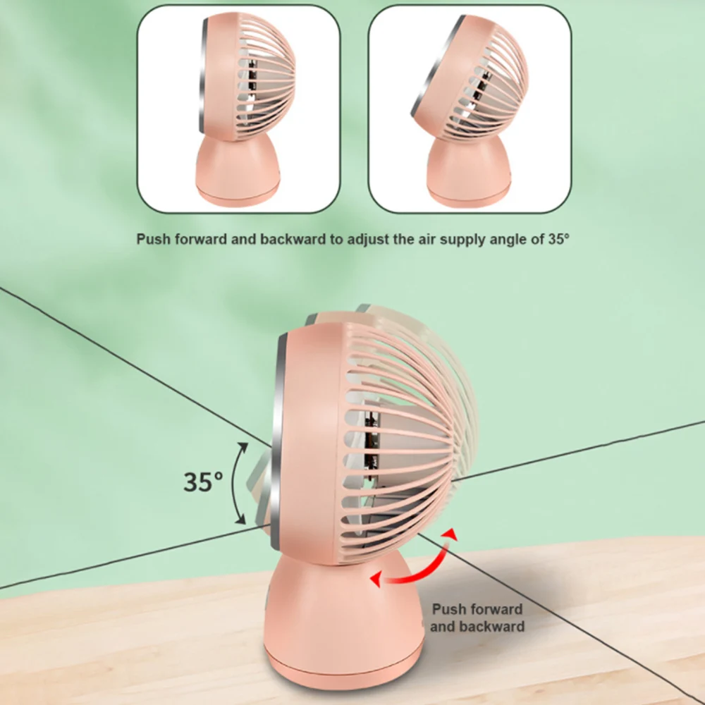 Портативный настольный мини-вентилятор с USB 3 скорости вращение 35 градусов