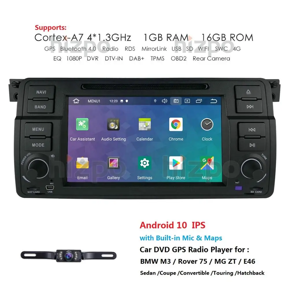 Автомобильный GPS DVD стерео аудио плеер Android 10 для BMW E46 седан купе M3 MG ZT Rover 75 1999 2006