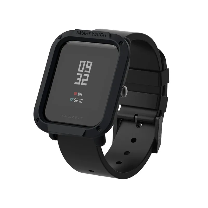 black only case Жесткий защитный чехол для Amazfit Bip GTS GTR 42 мм 47 мм протектор для часов Huami Bip Lite аксессуары для умных часов SIKAI - Цвет: black only case
