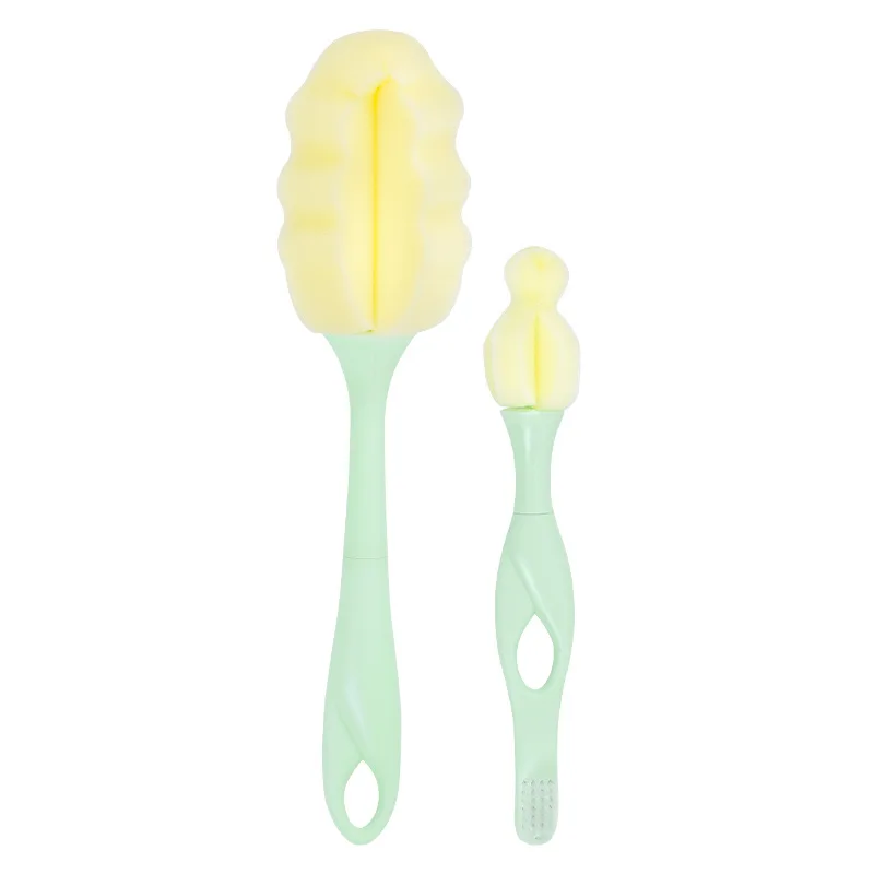 

Obeini Two-piece baby bottle pacifier sponge brush detachable high-density foam cleaning brush pacifier cleaning cotton