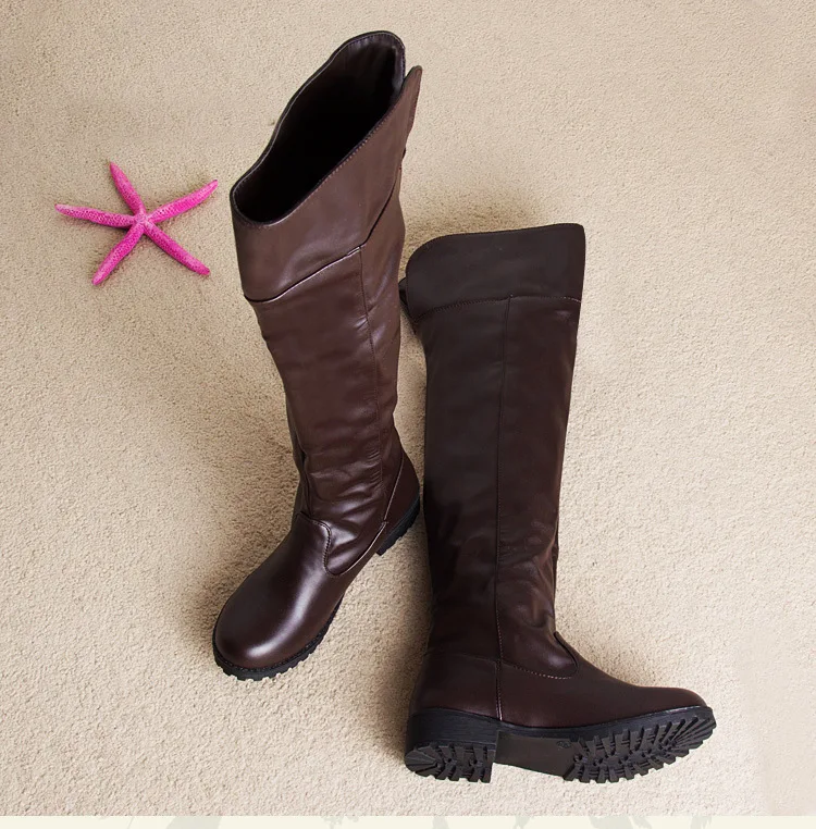 Сапоги аниме атака на Титанов для мужчин и женщин ботфорты низком каблуке