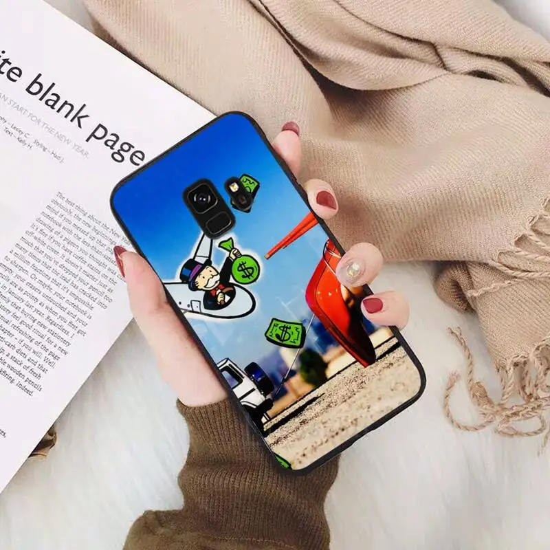 

Cartoon Dollar Monopoly Phone Case For Samsung Galaxy S5 S6 S7 S8 S9 S10 S10e S20 edge plus lite