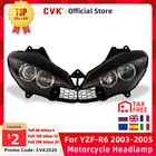 CVK фара для мотоцикла, фара для YAMAHA YZF 600 R6 2003 2004 2005 YZF-R6 03 04 05 фара в сборе