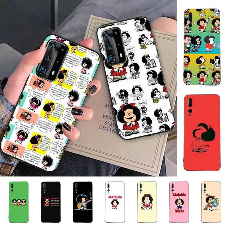 

YNDFCNB Mafalda Phone Case for Huawei P30 40 20 10 8 9 lite pro plus Psmart2019
