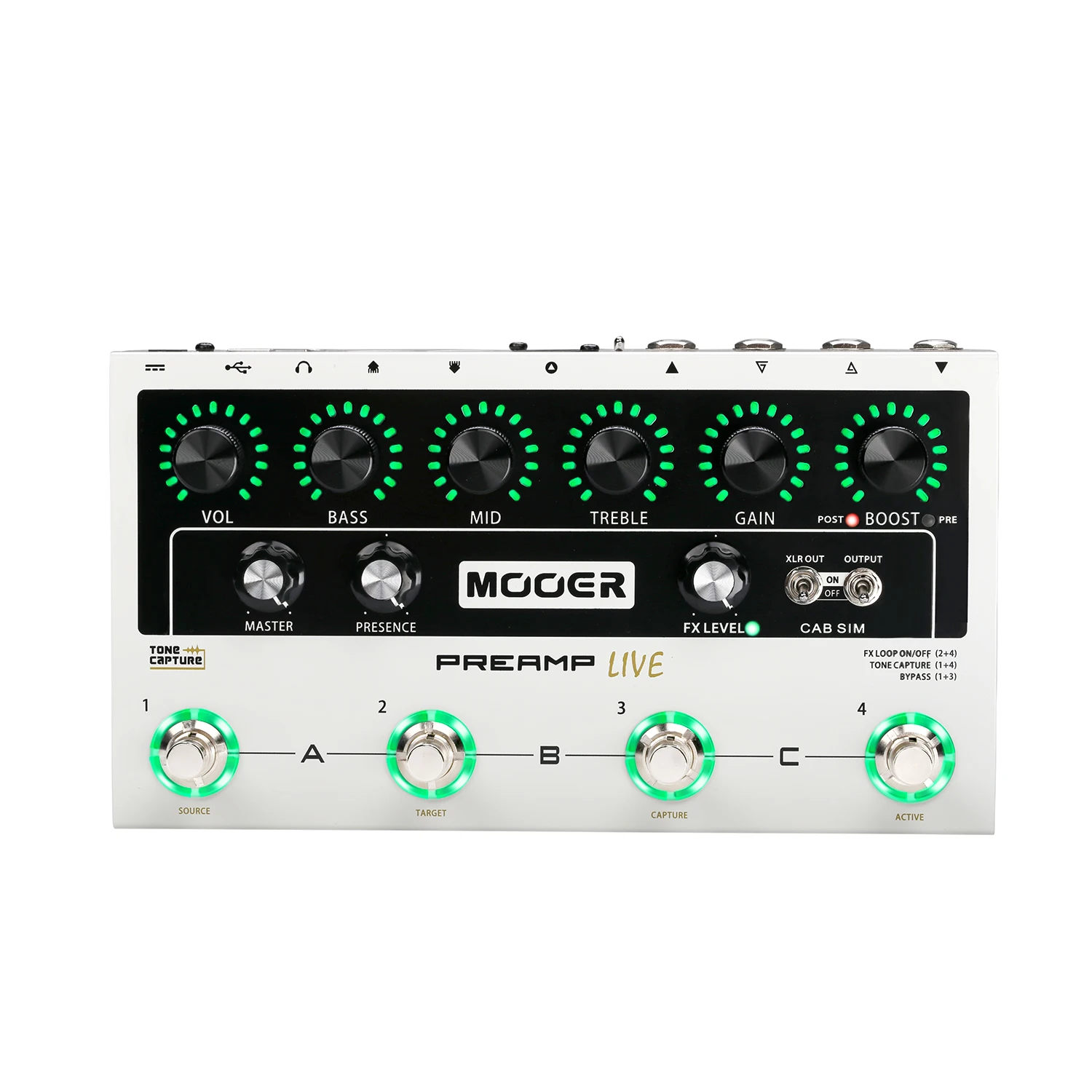 MOOER предусилитель LIVE профессиональная цифровая педаль предусилителя Preamplifier12