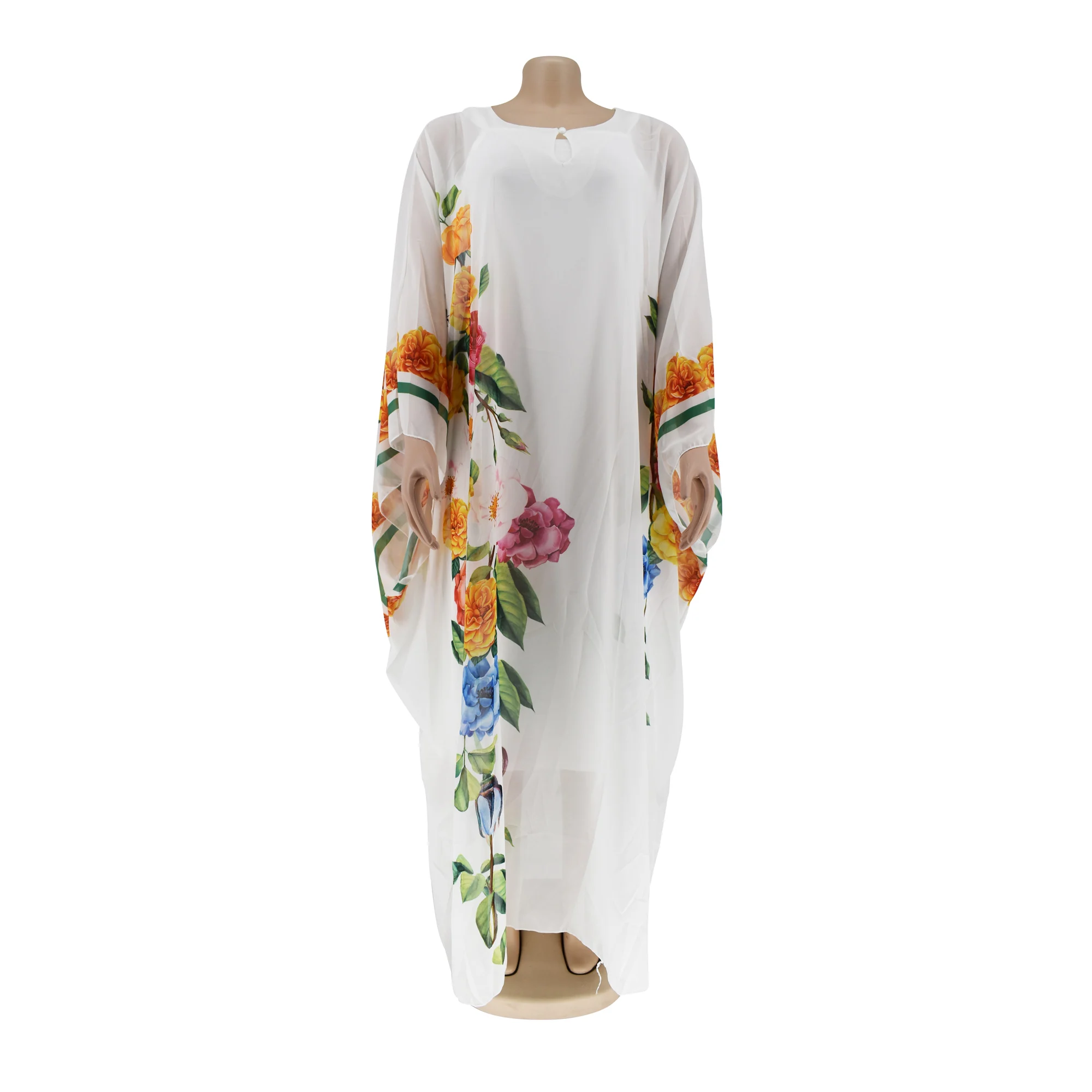 Tilapia-длинное шифоновое платье макси с длинными рукавами и эластичной внутренней