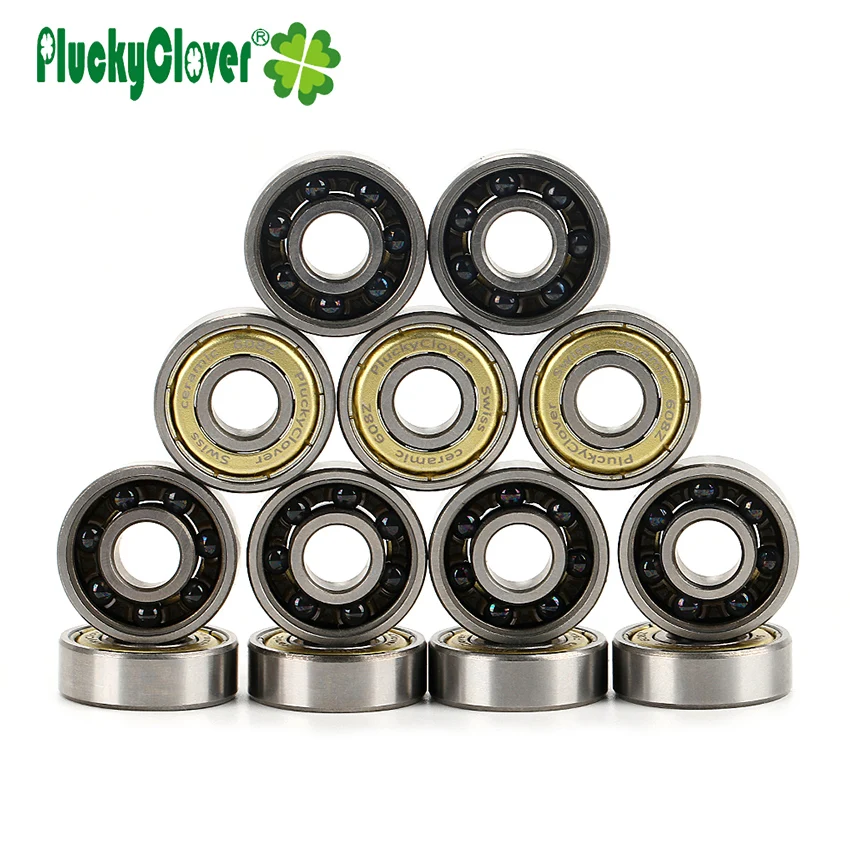 PluckyClover скейт подшипник 608 с 7 керамическими бусинами роликовые коньки скорость скейт керамический подшипник скутер скейтб