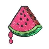 watermelon fabric patch color glitter appliques wedding diy iron on patchs craft cloth accessories