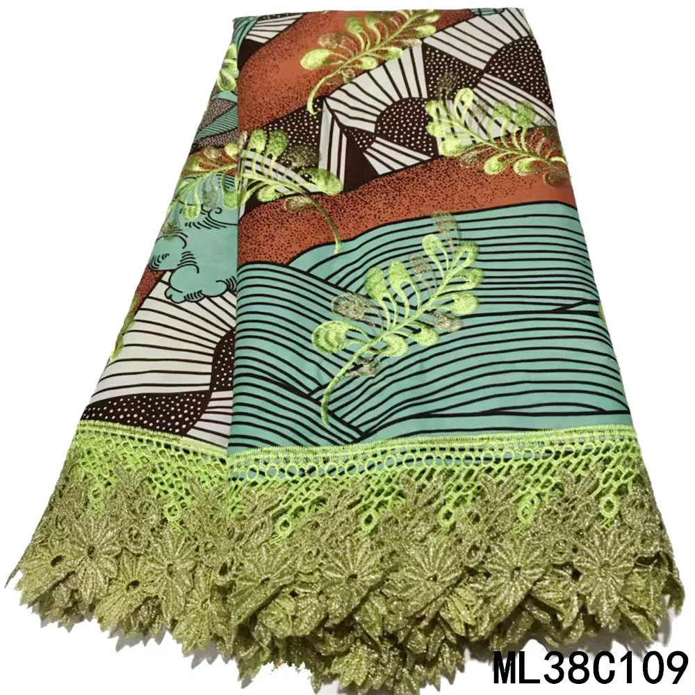 

BEAUTIFICAL 2020 New Nigerian lace fabric African wax lace fabric for dress lace embroidery fabric 6 yards ML38C105