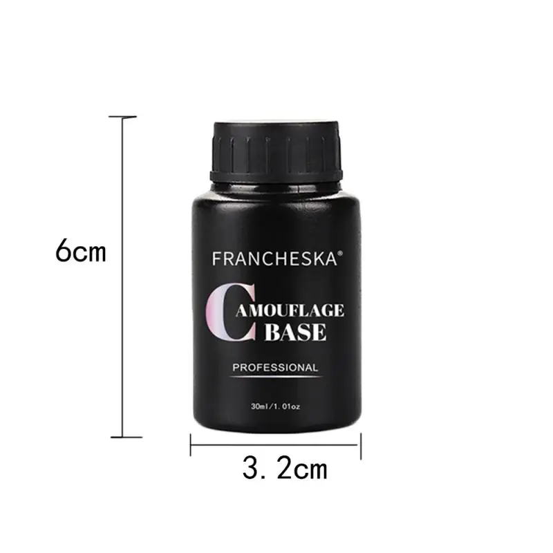 

FRANCHESKA 30ml Naked Color Base Gel Nail Polish Semi-Permanent Glitter Gel Varnishes All for Base Top Coat Gel Nail Art TSLM1