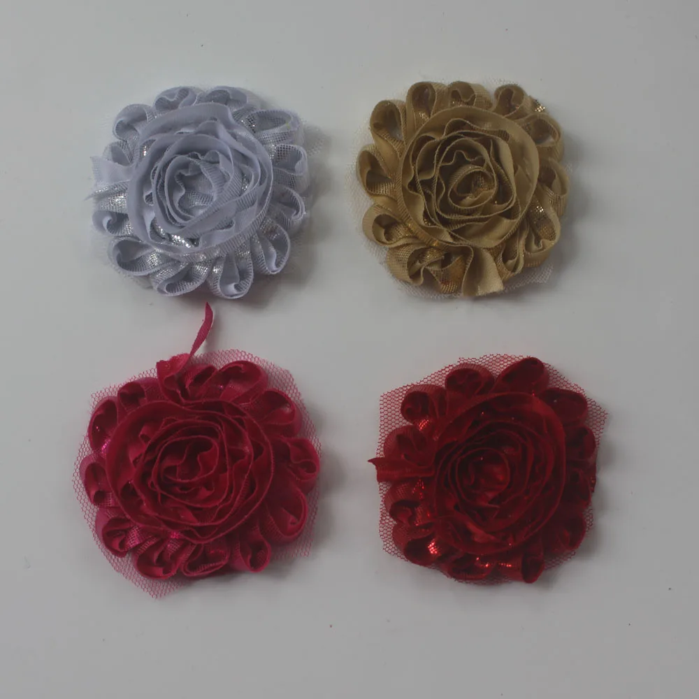 Бесплатная доставка ePacket 32y 2 5 дюйма мерцающий металлический цветок для детей