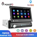 Автомагнитола Podofo, 1 Din, Android 10,0, GPS, Wi-Fi, FMRDS, Bluetooth, сенсорный экран 7 дюймов