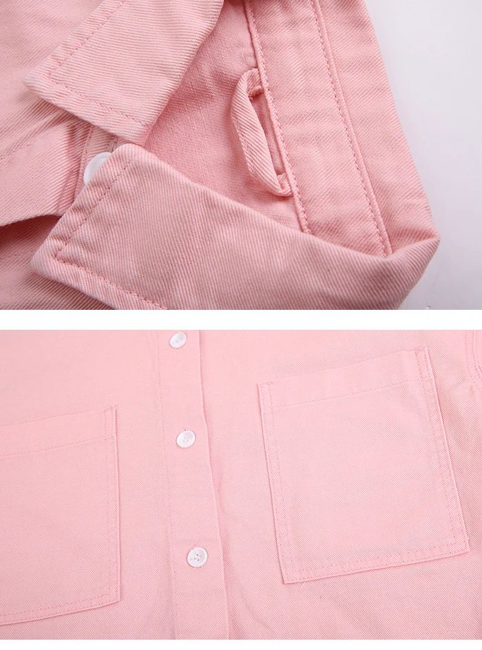 Женская розовая джинсовая рубашка LEIJIJEANS, модная длинная свободная рубашка из денима, модель 9140 большого размера на осень